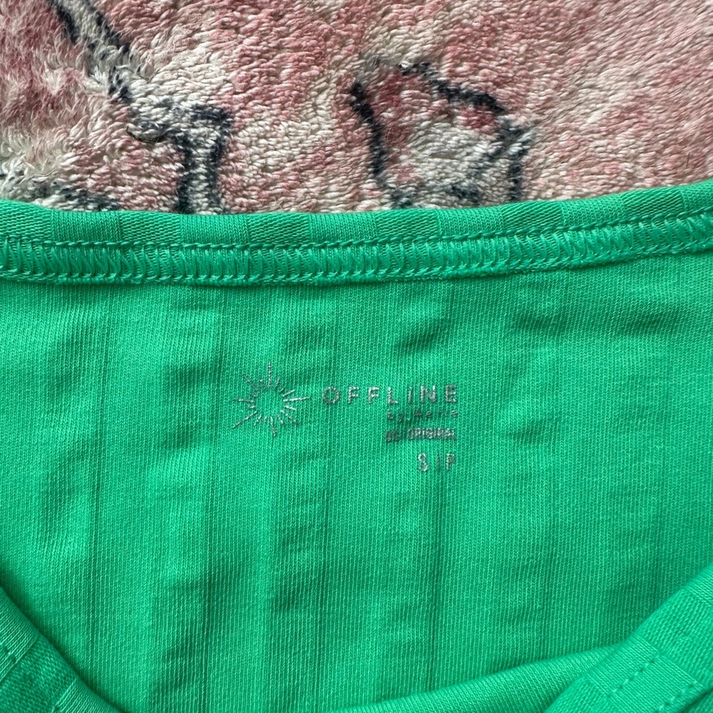 aerie offline cropped shirt